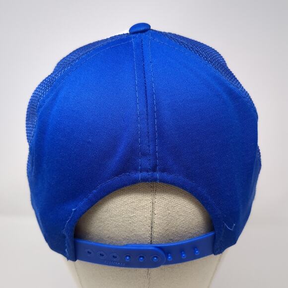 Longacres Snapback Trucker Hat Blue One Size Outdoor Rope Printed Hanes Headwear - Picture 6 of 9